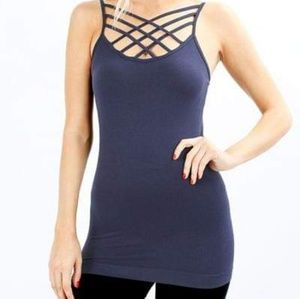 Seamless Triple Criss-Cross Front Cami